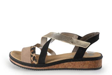 Rieker Sandalen in maat 41 Zwart, Verzenden, Zwart, Sandalen of Muiltjes, Zo goed als nieuw