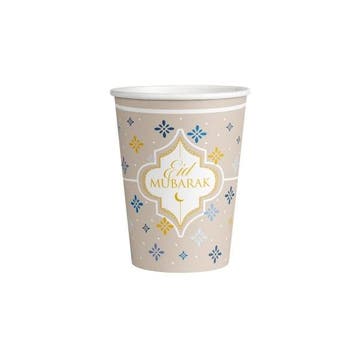 Bekers Eid Ramadan 250ml 8st, Verzenden, Nieuw