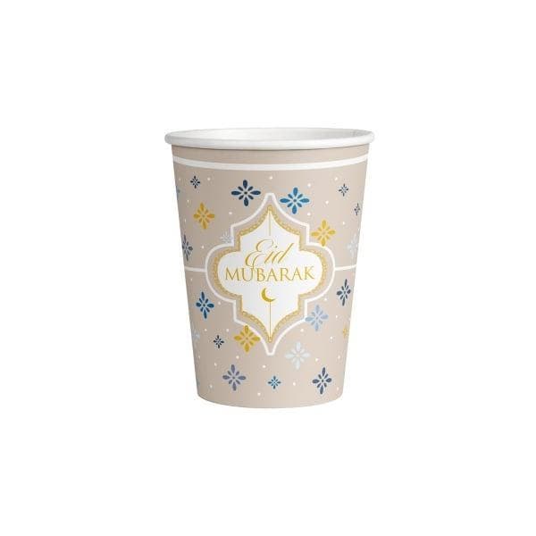 Bekers Eid Ramadan 250ml 8st, Hobby en Vrije tijd, Feestartikelen, Nieuw, Verzenden