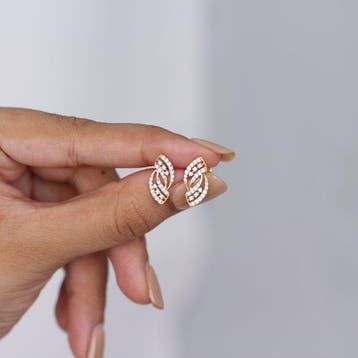 Oorbellen - 18 karaat Geel goud - 0.38ct. tw. Diamant