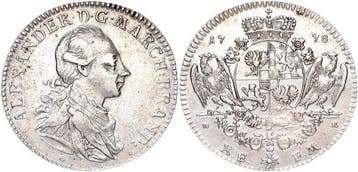 Duitsland, Brandenburg-Ansbach. Alexander (1757–1791).