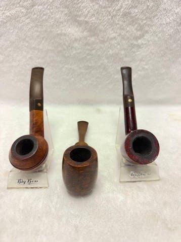 Set van 3 luxe Big Ben Bruyère tabakspijpen - Redstone (S, Nieuw