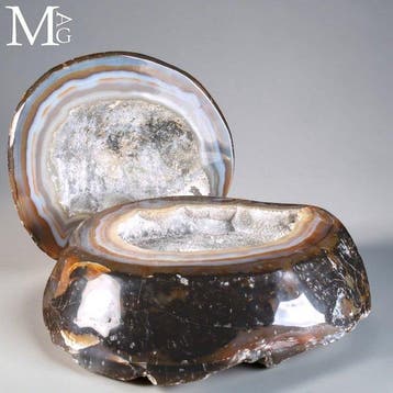 Géode d’agate exclusive avec quartz drusy  Jewelry Box