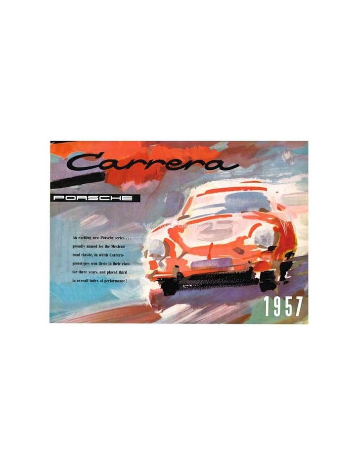 1963 PORSCHE CARRERA 2 BROCHURE, Livres, Autos | Brochures & Magazines, Enlèvement ou Envoi