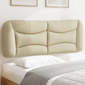 vidaXL Hoofdbordkussen Hvar 120 cm stof crèmekleurig, Verzenden