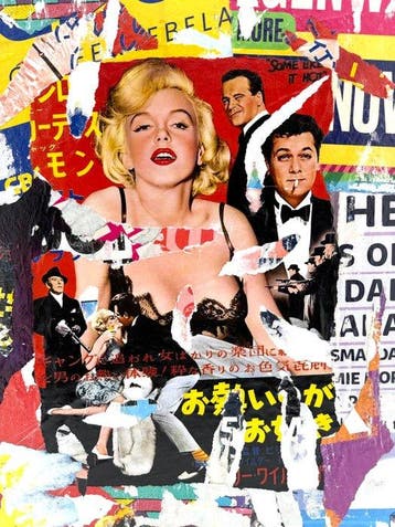 Koen Betjes (1992) - Vintage Poster Collage Marilyn Monroe