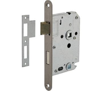Woningbouw toilet-/badkamerslot geborsteld rvs 63/8 mm -..., Ophalen of Verzenden, Nieuw, Slot