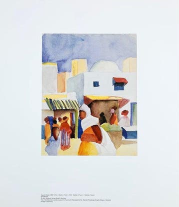 August Macke - Markt in Tunis I - Artprint - 50 x 44 cm - ©