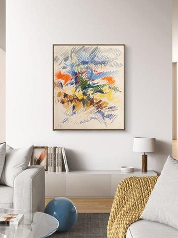 René Mels (1909-1977) - Composition paysagère au pastel –