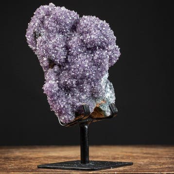 Grijze amethist drusy - Zeer bijzonder mineraal - Miniere di