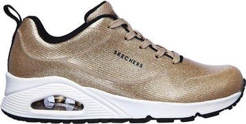 Skechers Uno-Diamond Shatter Dames Sneakers - Goud - Maat 40, Verzenden, Nieuw
