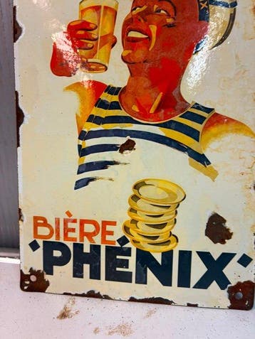 Bière Phénix – Bier Reclame – Emaille Reclamebord - Enseigne