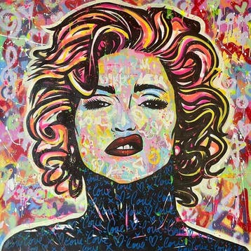Alberto R. 100 x 100 cm - Marilyn Monroe: Esencia y Grafiti