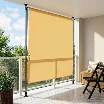 vidaXL Buitenzonwering Rolgordijn Zand 100 x 270 cm, Verzenden