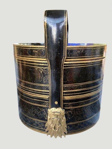 Boîte - Bois, laque - 1910 - Panier chinois à deux étages, Antiquités & Art