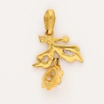 Pendentif - 22 carats Or jaune Diamant (Naturelle)