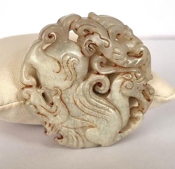 Imperiale amulet – Triade van Chilong-draken – Hemelse
