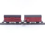 Schaal H0 Fleischmann 5020 & 5029 set van 2 goederenwagen..., Gelijkstroom, Fleischmann, Overige typen, Ophalen of Verzenden
