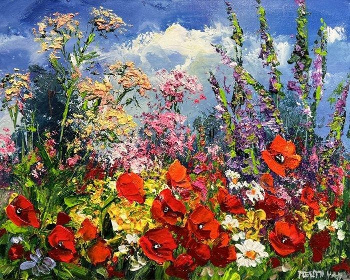 Pentti Vainio (XX-XXI) - Rhapsody of Blooming Whispers, Antiek en Kunst, Kunst | Schilderijen | Klassiek