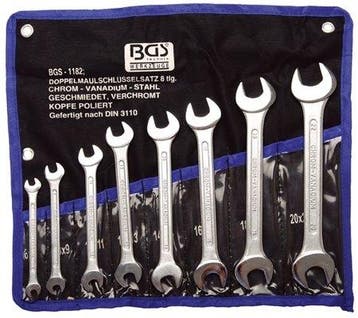 Bgs Technic 8-delige Open Eind sleutelset 6x7 - 20x22 mm, Verzenden, Nieuw