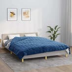 vidaXL Verzwaringsdeken 220x240 cm 11 kg stof blauw, Verzenden