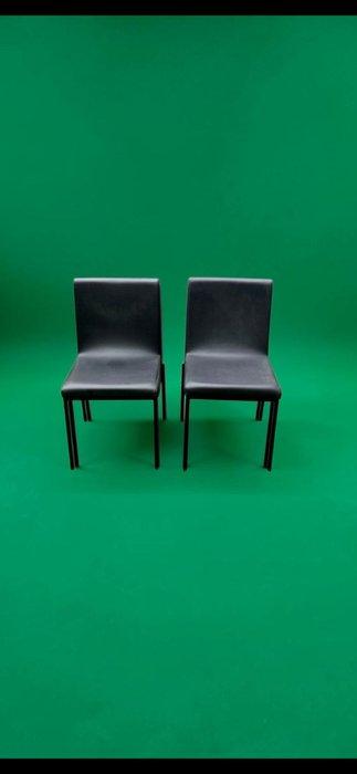 Stoel - Side Stoel - Synthetisch leer - Twee stoelen