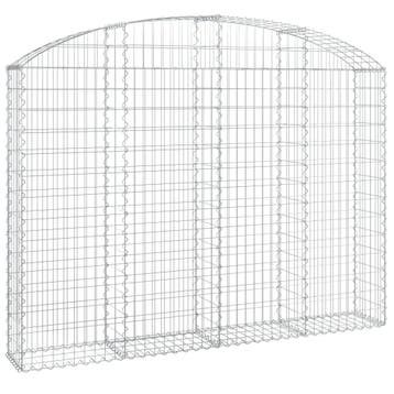 vidaXL Schanskorf gewelfd 200x30x140/160 cm gegalvaniseerd, Tuin en Terras, Verzenden, Nieuw