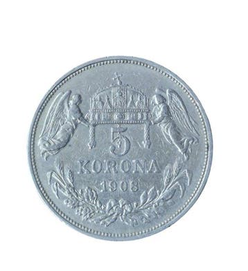 Hongarije. Franz Joseph I. 5 Korona 1908 (Zonder
