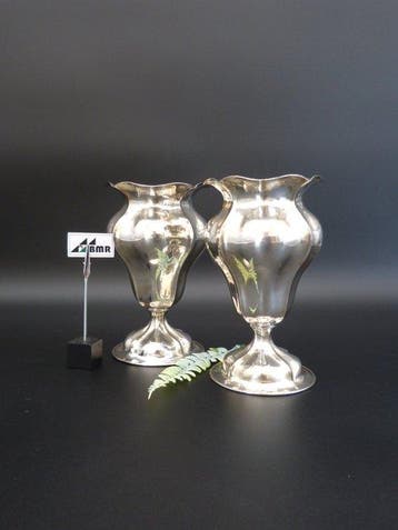 Vase (2) - Argent 800 - Vase-trophée italien