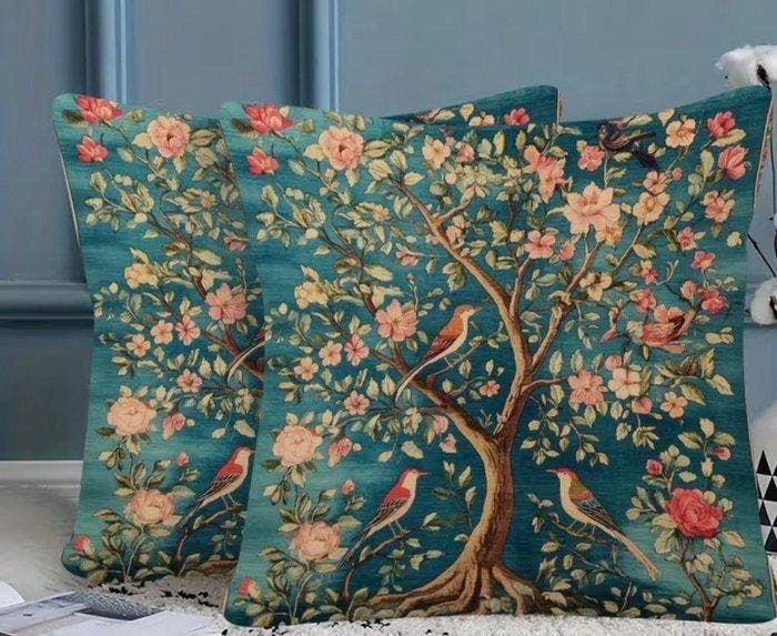 kussenhoezen in William Morris-stijl - Kussen (2), Antiek en Kunst, Curiosa en Brocante