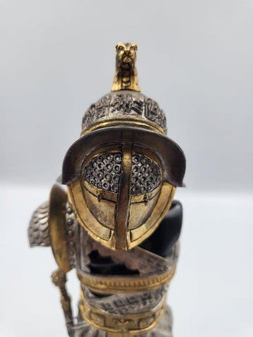 Armure miniature en étain et or 24 carats – Franklin Mint –, Antiquités & Art