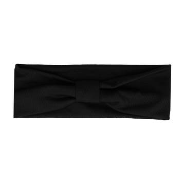 Haarband Knoop 8cm – Effen Patroon – Jersey Stof – Zwart, Nieuw