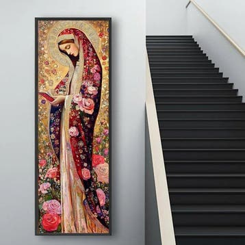 CARCANVAS_IT - Vertical Panoramic Madonna in Klimt style -