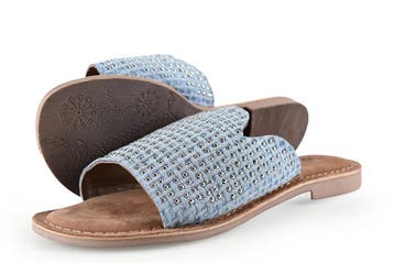 Lazamani Slippers in maat 39 Blauw, Slippers, Lazamani, Zo goed als nieuw, Verzenden
