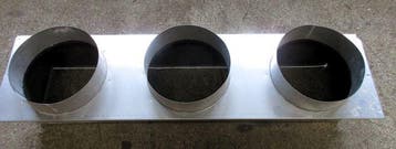 TV-Plenum, toevoer plenum (uitblaas), 3x ø20cm, W1023-1