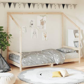 vidaXL Kinderbedframe 90x200 cm massief grenenhout, Verzenden