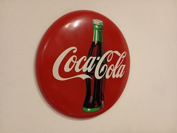 Coca-Cola - Emaille bord - knop - Metaal, Emaille