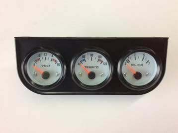 52mm meter set zwart met wit, Ophalen of Verzenden, Nieuw