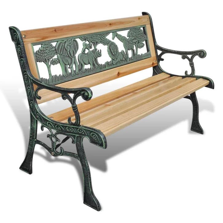 vidaXL Kindertuinbank 84 cm hout, Jardin & Terrasse, Ensembles de jardin, Envoi