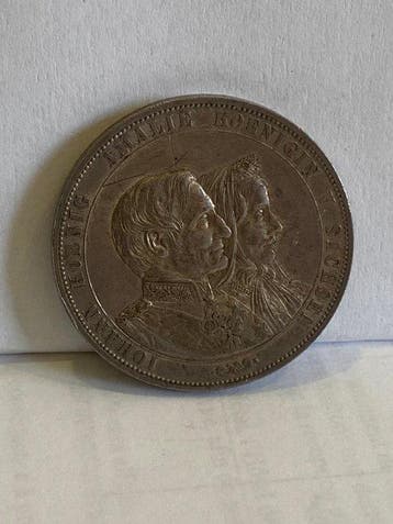 Allemagne, Saxe Johann I. Vereinsdoppeltaler 1872 B Goldene