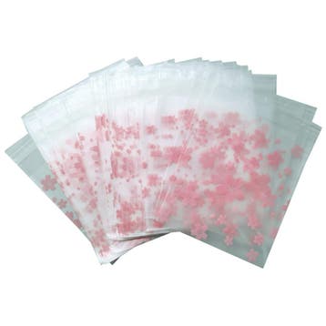 Cellofaan Zakjes met Plakstrip - 10x10 cm - Roze -, Verzenden