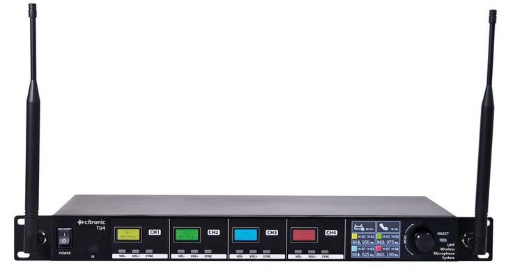 TU4 Quad PLL Instelbaar UHF Draadloos Microfoonsysteem Met, Musique & Instruments, Microphones