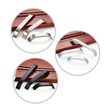 Set van 4 stevige metalen handgrepen (96 mm, wit zilver), Verzenden