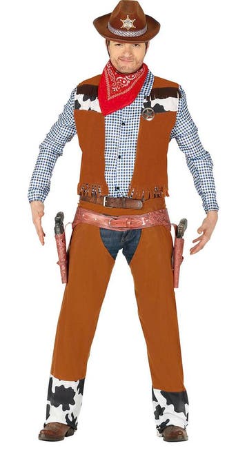 Cowboy Kostuum Bruin, Kleding | Heren, Verzenden, Nieuw