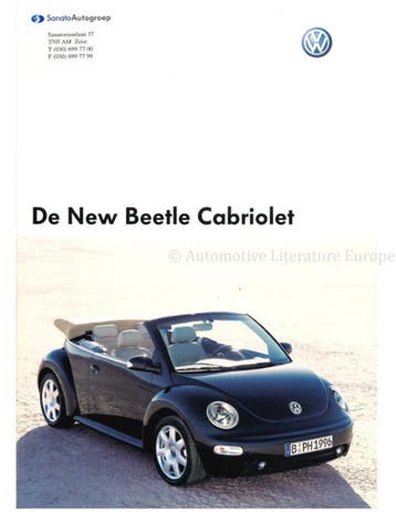 2004 VOLKSWAGEN NEW BEETLE CABRIOLET BROCHURE NEDERLANDS, Ophalen of Verzenden