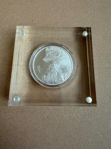 Niue. 2 Dollars 2015, Year of the Goat Proof, 1 Oz