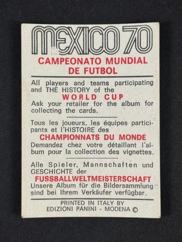 1970 Panini Mexico 70 World Cup, - History: Garrincha - 1, Nieuw