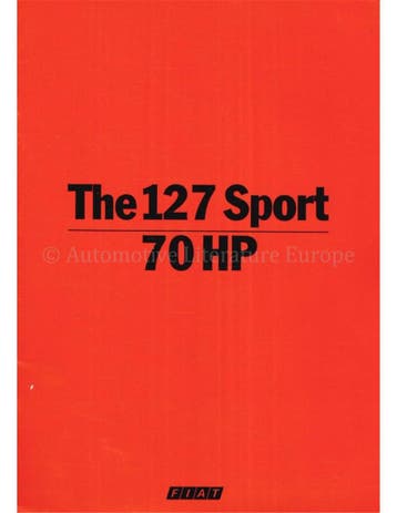 1978 FIAT 127 SPORT 70HP BROCHURE ENGELS