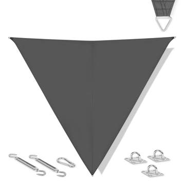 Schaduwdoek driehoek - 360 cm – grijs | incl. RVS, Verzenden, Nieuw