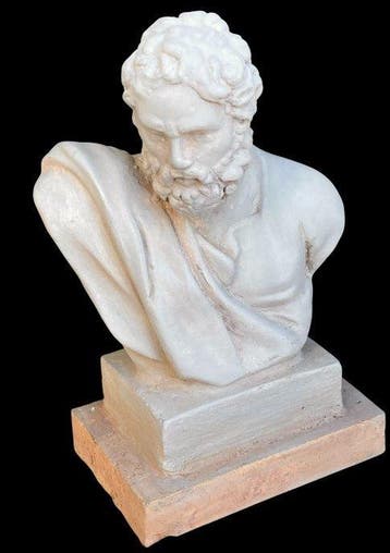sculptuur, San Pietro e Paolo - 27 cm - Steen